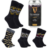 Guinness Socks Pack of 4 Calf Length Soft Funny Socks for Men Adults Gifts for Boyfriend Husband