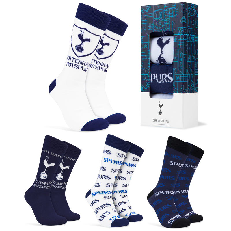 Tottenham Hotspur F.C. Socks for Men, 4 Pack Breathable Socks Supporters' Gear