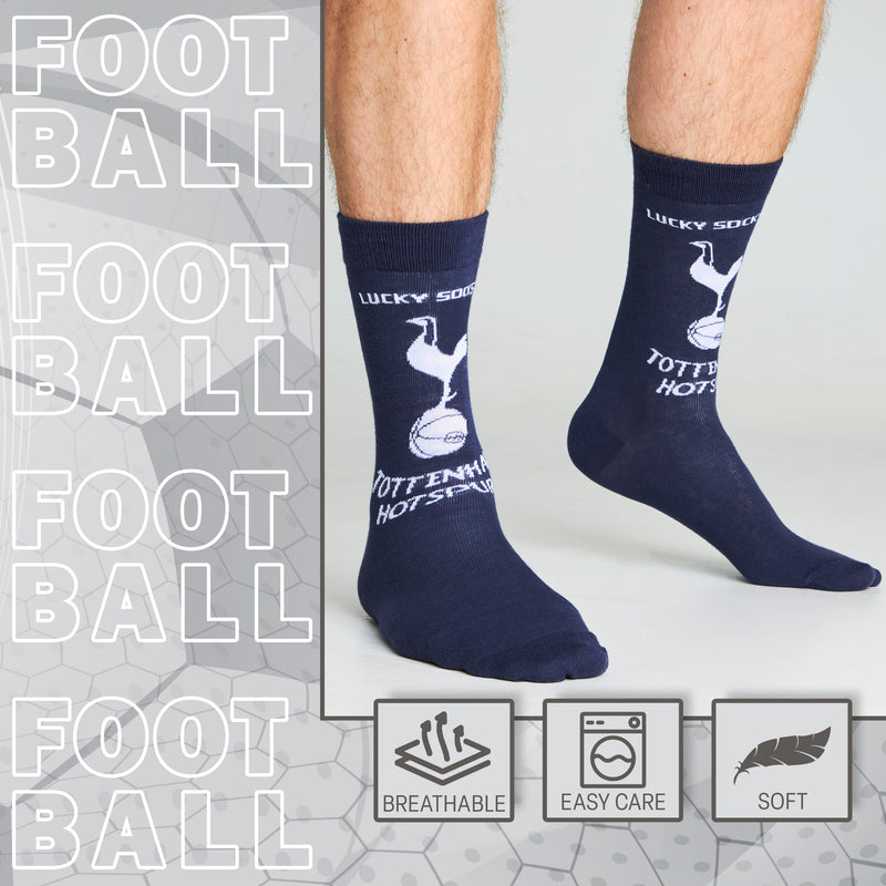 Tottenham Hotspur F.C. Socks for Men, 4 Pack Breathable Socks Supporters' Gear