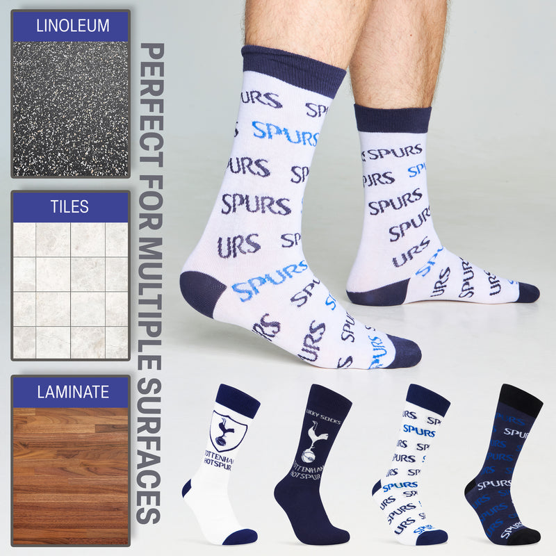 Tottenham Hotspur F.C. Socks for Men, 4 Pack Breathable Socks Supporters' Gear