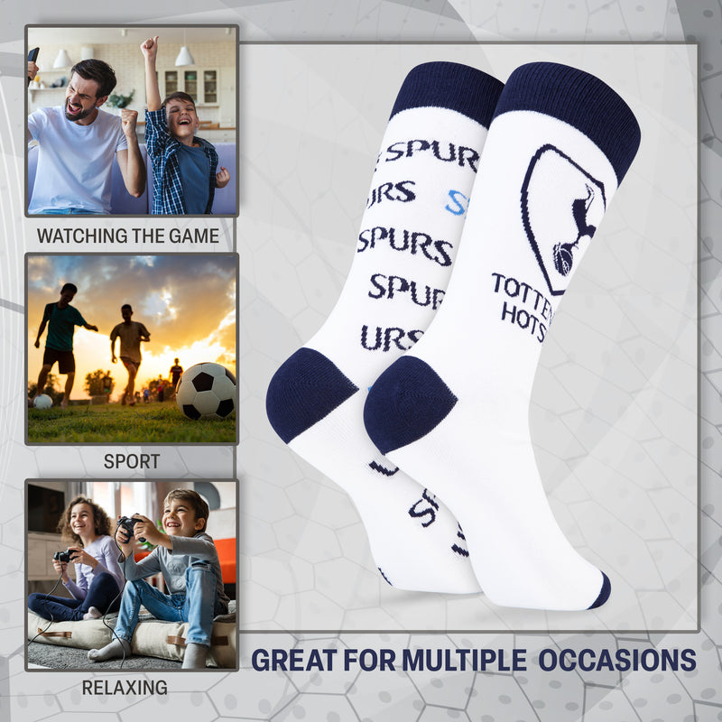 Tottenham Hotspur F.C. Boys Socks, 4 Pack Breathable Socks Supporters' Gear - Spurs Gifts for Boys