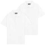 CityComfort White Polo Shirt Boys and Girls, Plain Short Sleeve T Shirt - 2 Pack - Get Trend