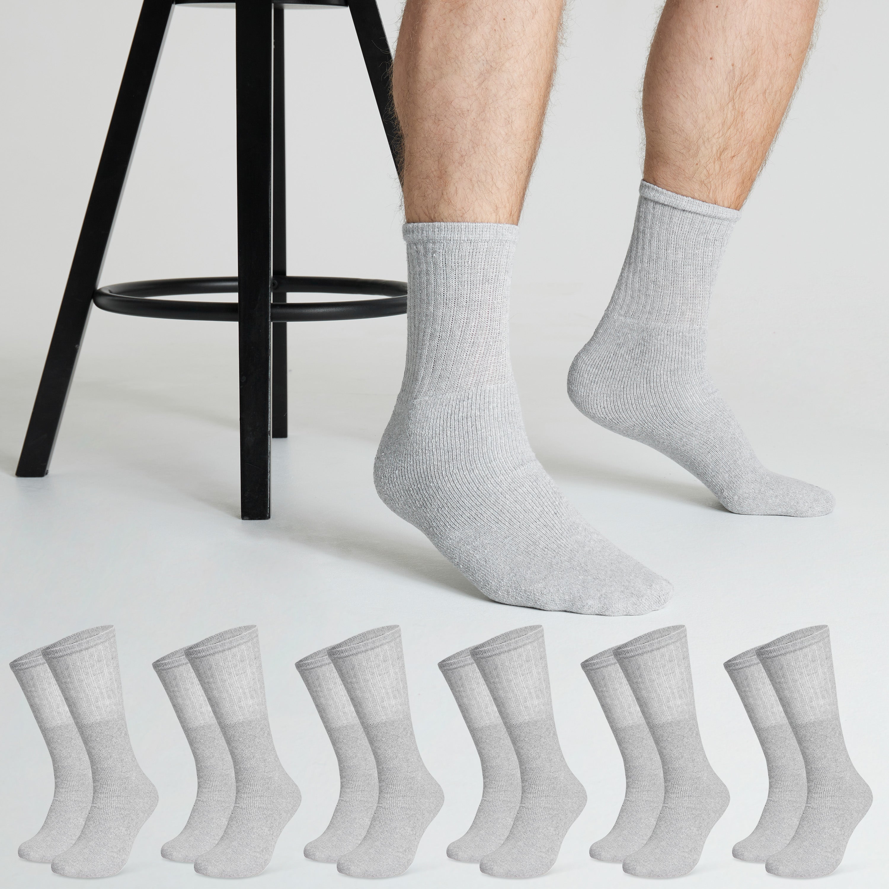 CityComfort Mens Socks - Pack of 12 Crew Socks for Men - Get Trend