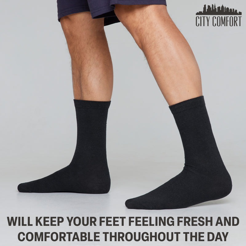 CityComfort Calf Socks for Men and Teenagers - Pack of 12 - Get Trend