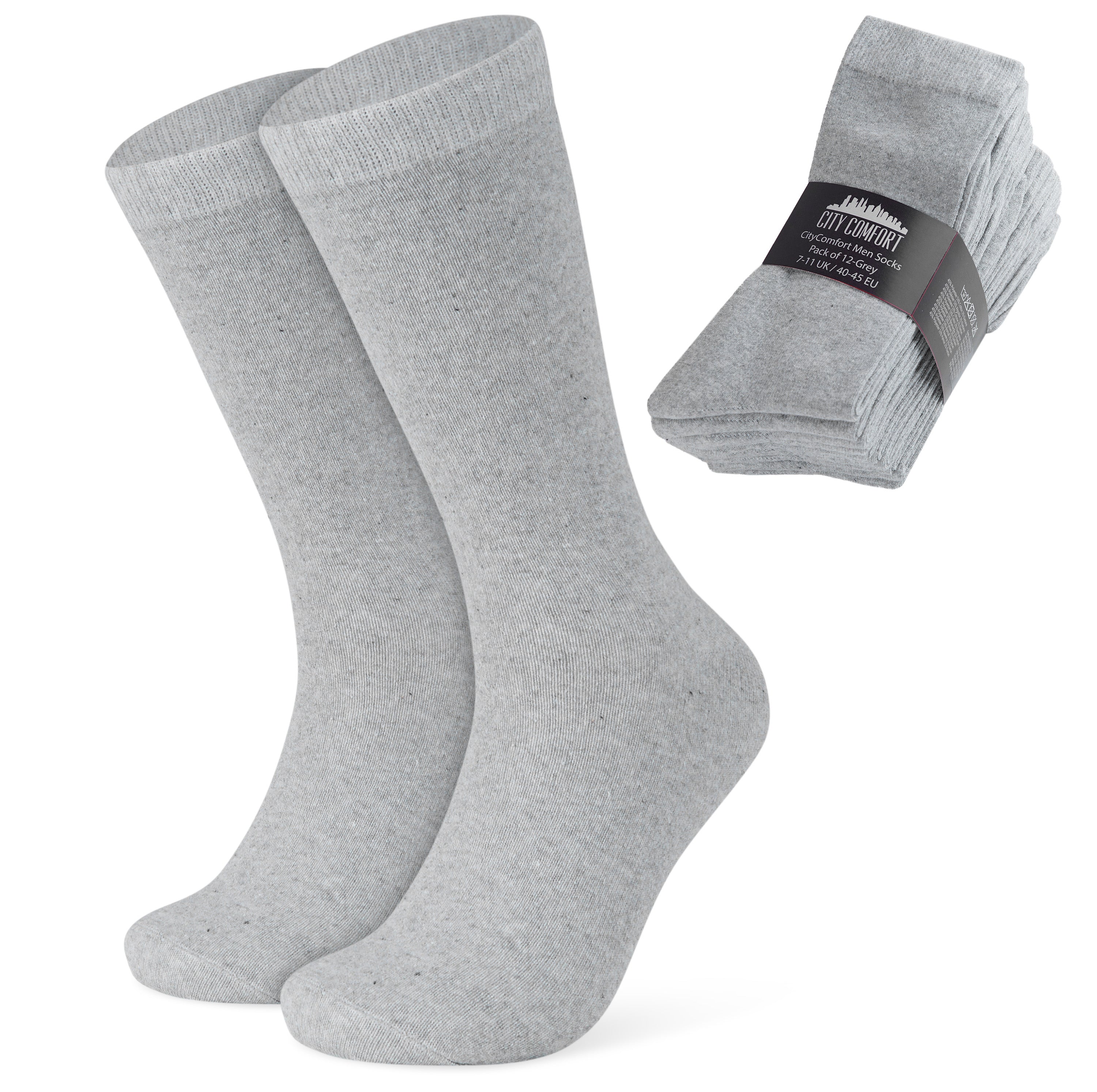 CityComfort Calf Socks for Men and Teenagers - Pack of 12 - Get Trend