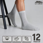 CityComfort Calf Socks for Men and Teenagers - Pack of 12 - Get Trend