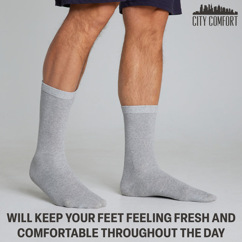 CityComfort Calf Socks for Men and Teenagers - Pack of 12