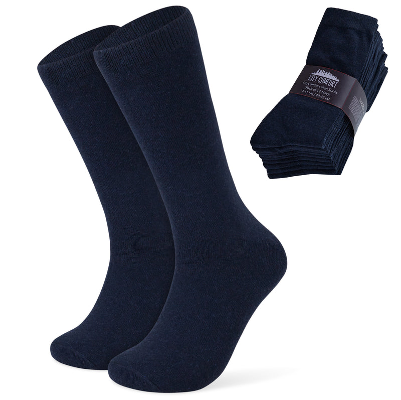 CityComfort Calf Socks for Men and Teenagers - Pack of 12 - Get Trend