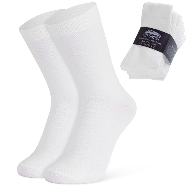 CityComfort Calf Socks for Women and Teenagers - Pack of 12