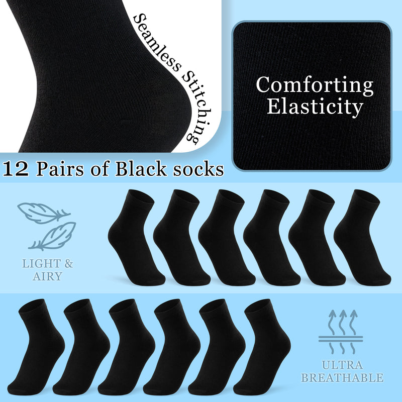 CityComfort Boys Calf Socks - Pack of 12 - Get Trend