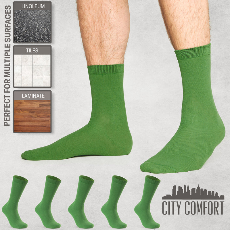 CityComfort Mens Calf Socks, Breathable Crew Socks Multipack - Pack of 6 - Get Trend