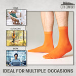 CityComfort Mens Calf Socks, Breathable Crew Socks Multipack - Pack of 6 - Get Trend