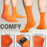 CityComfort Mens Calf Socks, Breathable Crew Socks Multipack - Pack of 6 - Get Trend