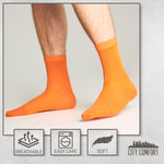 CityComfort Mens Calf Socks, Breathable Crew Socks Multipack - Pack of 6 - Get Trend