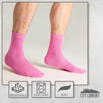 CityComfort Mens Calf Socks, Breathable Crew Socks Multipack - Pack of 6 - Get Trend