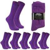 CityComfort Mens Calf Socks, Breathable Crew Socks Multipack - Pack of 6 - Get Trend