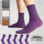 CityComfort Mens Calf Socks, Breathable Crew Socks Multipack - Pack of 6 - Get Trend