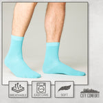 CityComfort Mens Calf Socks, Breathable Crew Socks Multipack - Pack of 6 - Get Trend