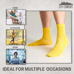 CityComfort Mens Calf Socks, Breathable Crew Socks Multipack - Pack of 6 - Get Trend