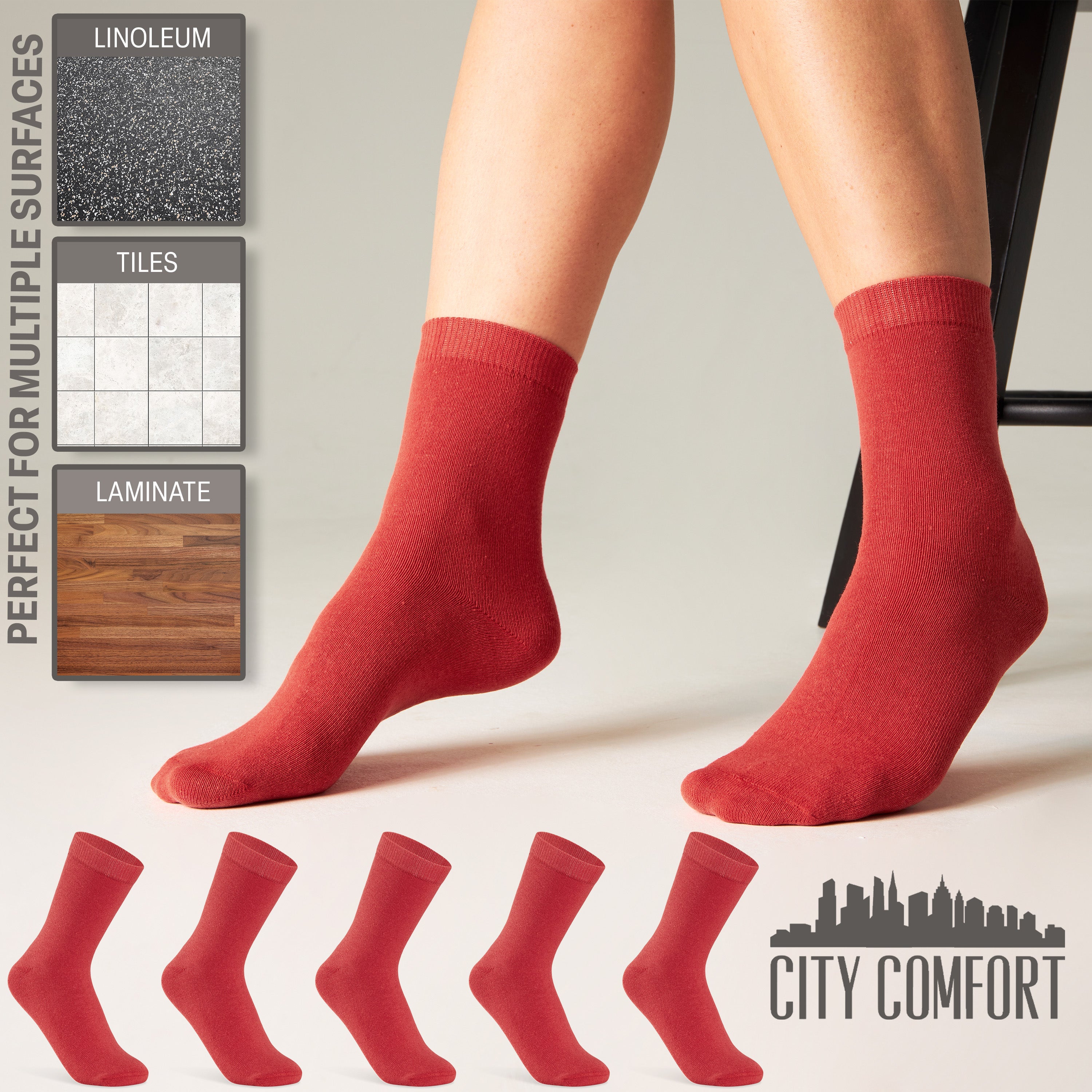 CityComfort Calf Socks for Women and Teenagers - Pack of 6 - Get Trend