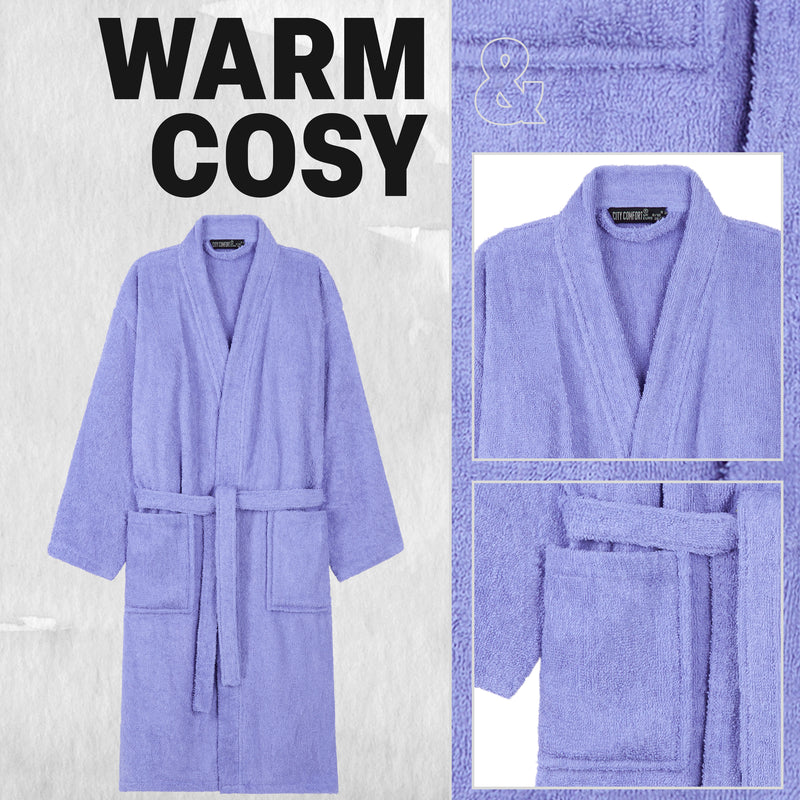 Bath Robes for Women - Absorbent Cotton Terry Towelling Bathrobe - Get Trend