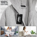 Hooded Bath Robes for Women - Absorbent Cotton Terry Towelling Bathrobe - Get Trend