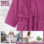 Hooded Bath Robes for Women - Absorbent Cotton Terry Towelling Bathrobe - Get Trend