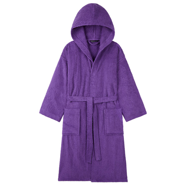 Hooded Bath Robes for Women - Absorbent Cotton Terry Towelling Bathrobe