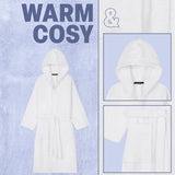 Hooded Bath Robes for Women - Absorbent Cotton Terry Towelling Bathrobe - Get Trend