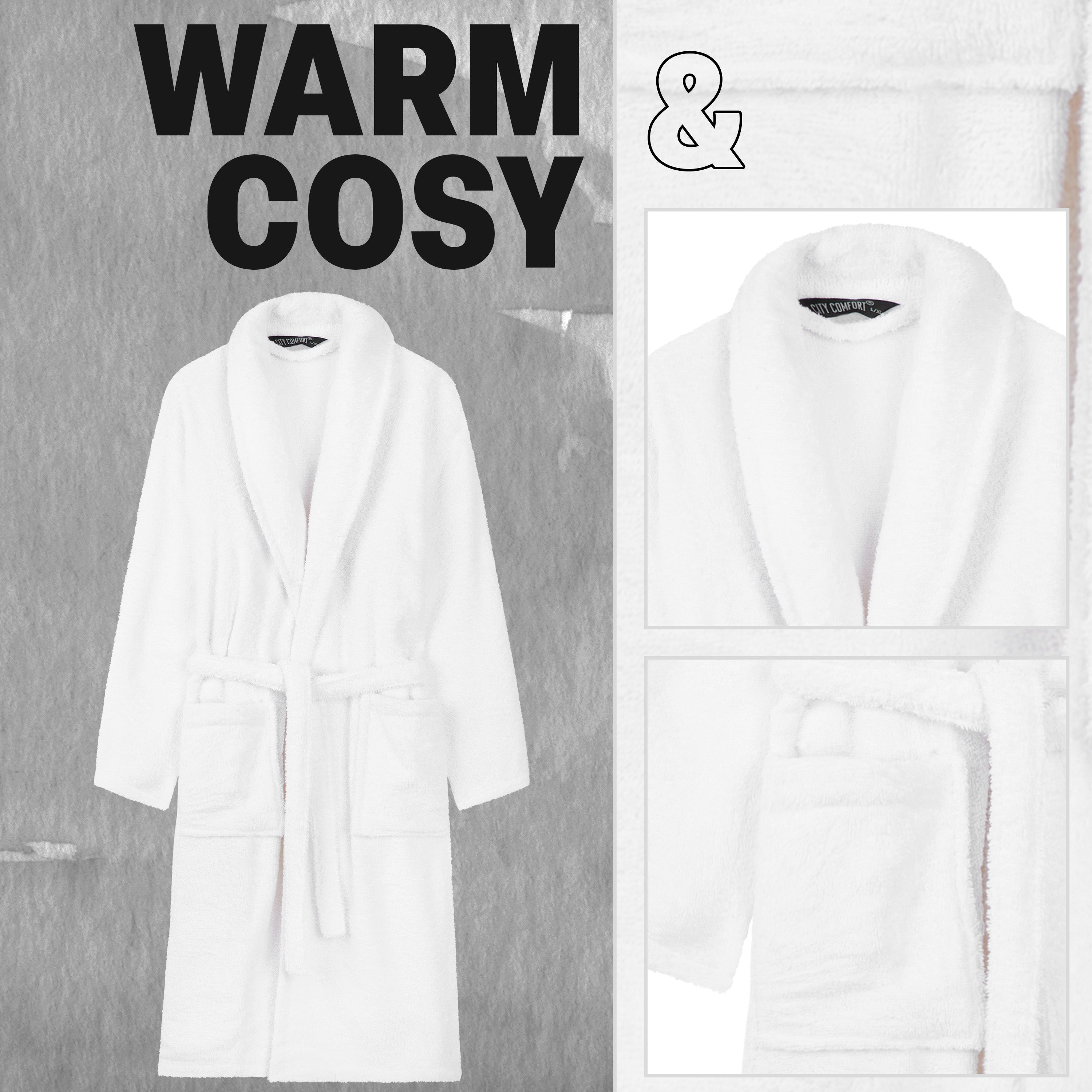 Bath Robes for Men - Absorbent Cotton Terry Towelling Bathrobe - Get Trend