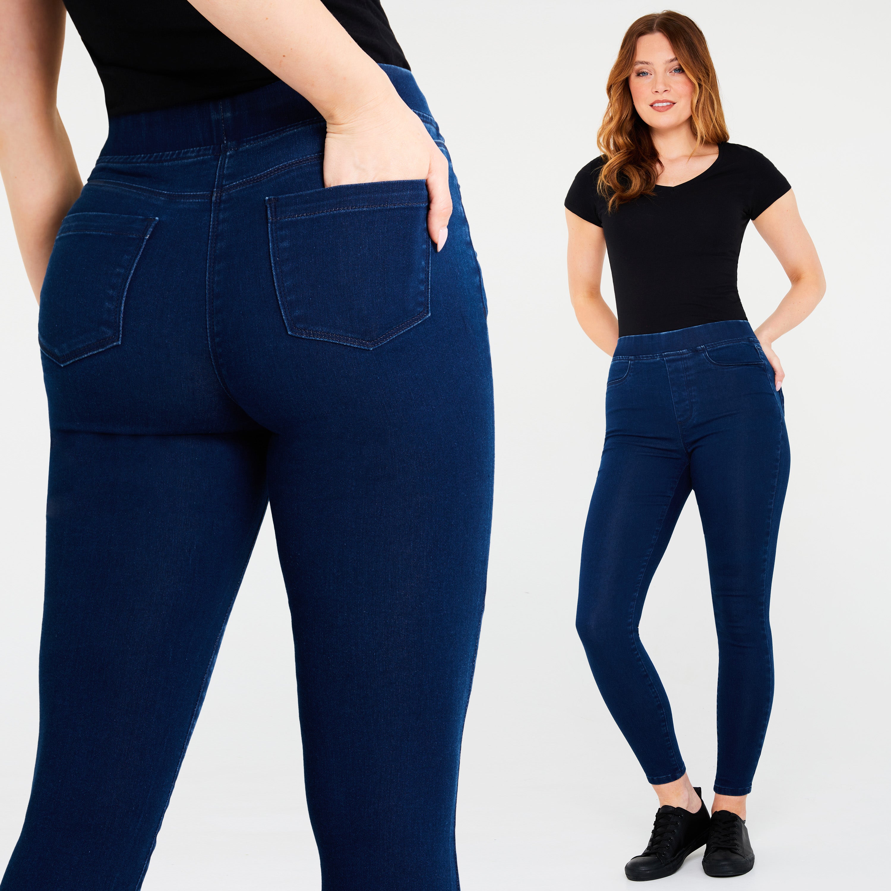 CityComfort Womens Jegging Jeans, High Waisted Stretchy Denim Leggings - Get Trend