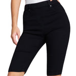 CityComfort Shorts for Women Denim Knee Length Skinny Jeggings Stretchy High Waist - Get Trend