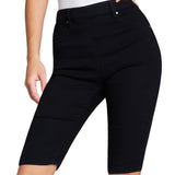 CityComfort Shorts for Women Denim Knee Length Skinny Jeggings Stretchy High Waist - Get Trend
