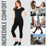 CityComfort Womens Cropped Jegging Jeans, 3/4 Length High Waist Denim Leggings