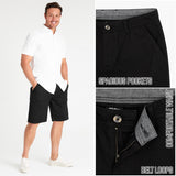 CityComfort Mens Shorts with Pockets 100% Cotton Chino Shorts - Get Trend