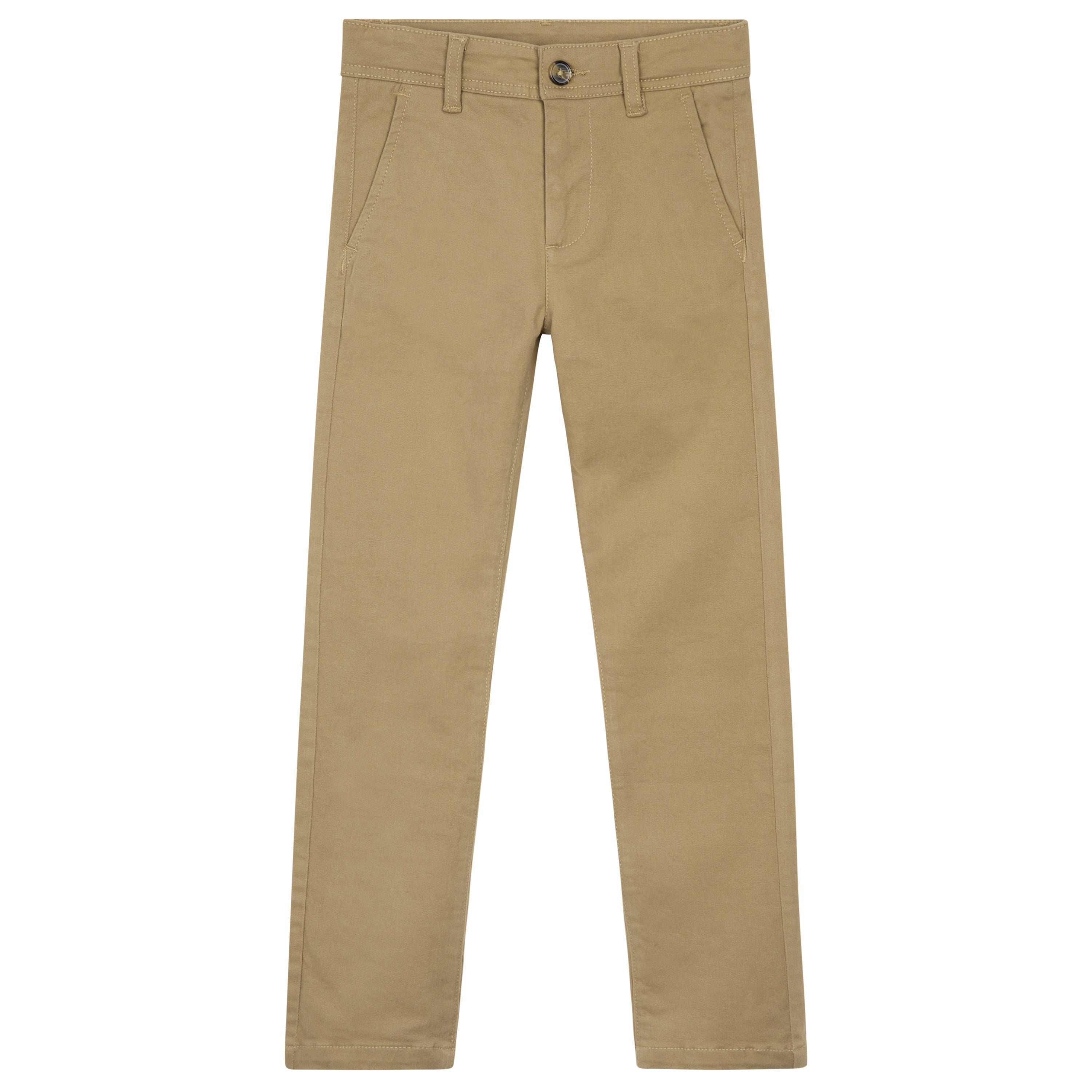 CityComfort Boys Chino Trousers with Front and Back Pockets, Adjustable Waist - Get Trend