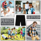 CityComfort Boys Chino Shorts with 2 Pockets, Elasticated Waist - Get Trend