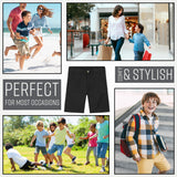 CityComfort Boys Chino Shorts with 2 Pockets, Elasticated Waist - Get Trend