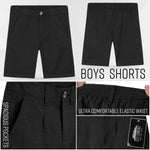 CityComfort Boys Chino Shorts with 2 Pockets, Elasticated Waist - Get Trend