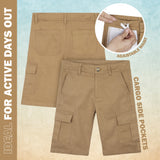 CityComfort Boys Cargo Shorts with Pockets, Breathable Cotton Summer Shorts - Get Trend