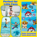 Paw Patrol Towel Kids Toddlers Super Soft Absorbent Bath Shower Swimming Beach Towel 100% Cotton Marshall Chase Rubble Holiday Essentials 140x70cm - Get Trend