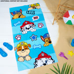 Paw Patrol Towel Kids Toddlers Super Soft Absorbent Bath Shower Swimming Beach Towel 100% Cotton Marshall Chase Rubble Holiday Essentials 140x70cm - Get Trend
