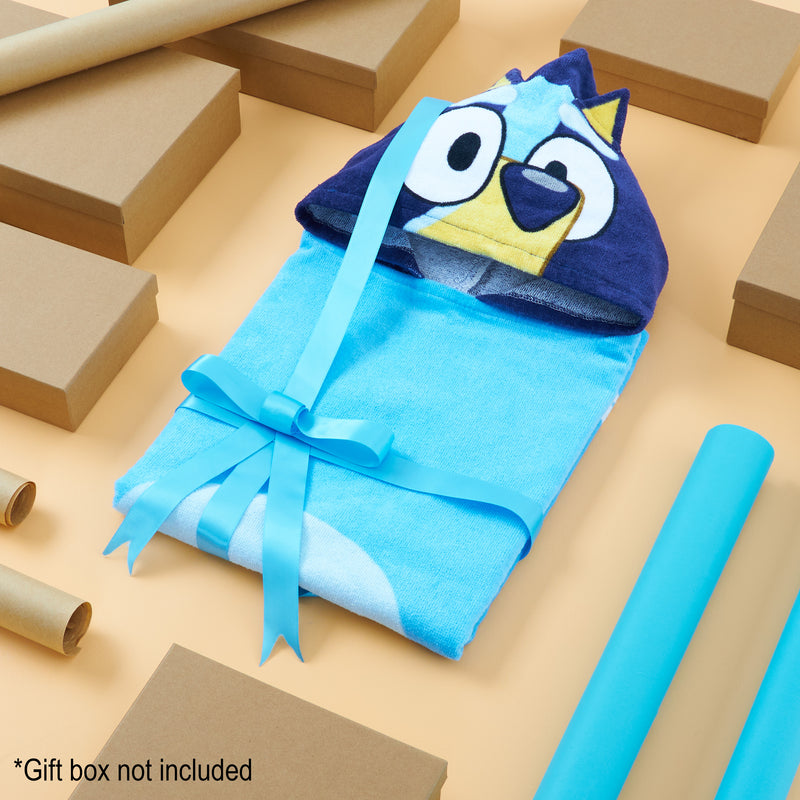 Bluey Towelling Poncho - Hooded Dry Robe for Kids, Beach Poncho - Get Trend