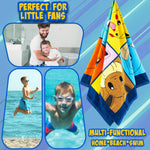 Pokemon Towel Kids Teens Super Soft Absorbent Anime Bath Shower Swimming Beach Towel 100% Cotton Pikachu Gengar Eeevee Holiday Essentials 140x70cm - Get Trend