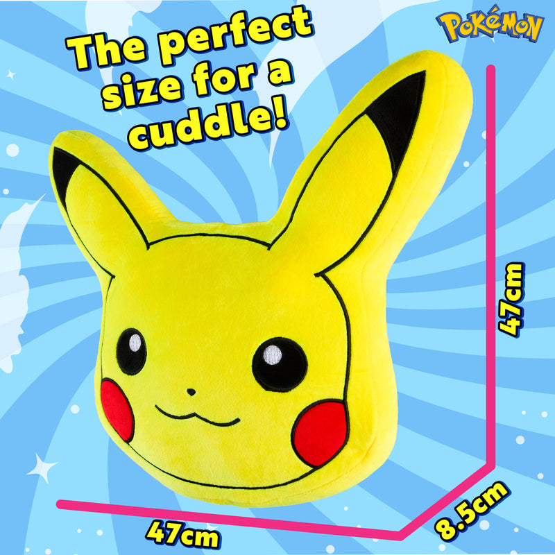 Pokemon 3D Pikachu Cushion Plush for Bed, Bedroom Accessories - Anime Gifts - Get Trend