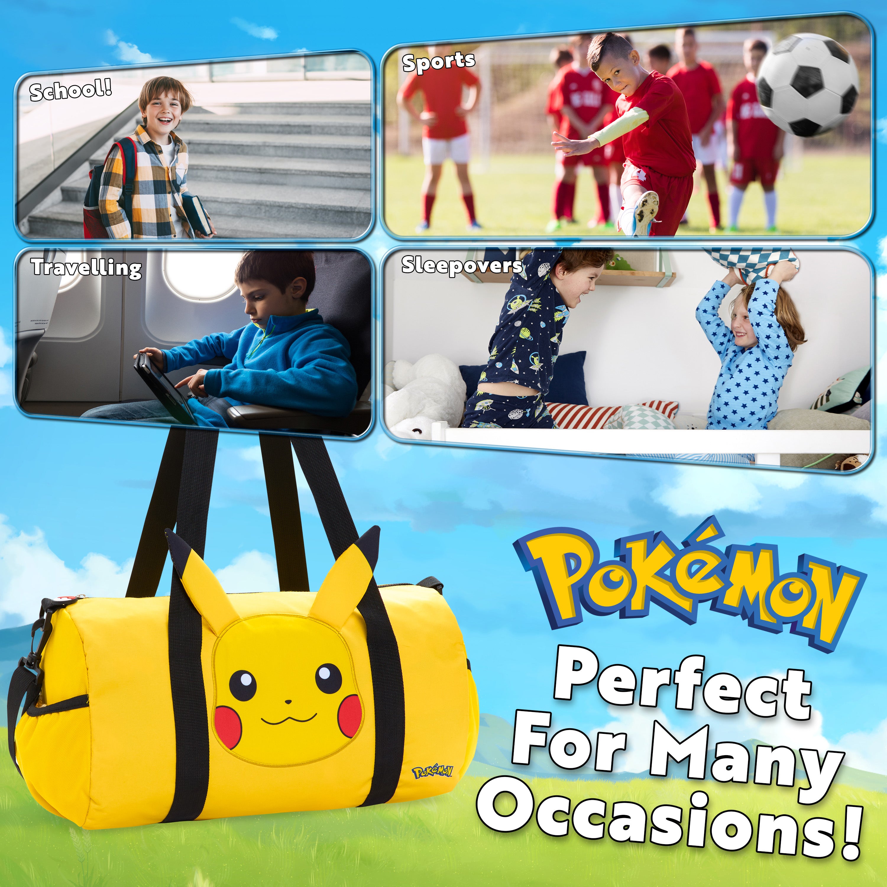 Pokemon Travel Bag for Kids,  Kids Gym Bag, Pokemon Duffle Bag - Get Trend