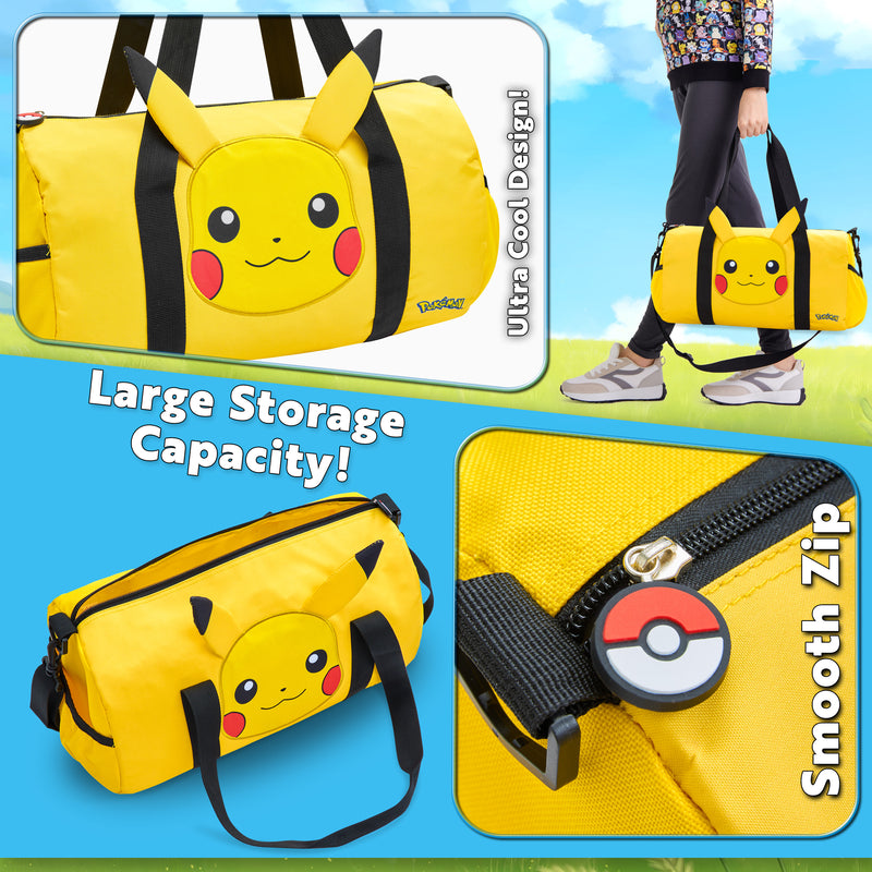 Pokemon Travel Bag for Kids,  Kids Gym Bag, Pokemon Duffle Bag
