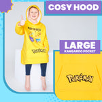 Pokemon Fleece Hoodie Blanket for Kids and Teenagers - One Size Oversized Hoodie - Get Trend