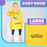 Pokemon Fleece Hoodie Blanket for Kids and Teenagers - One Size Oversized Hoodie - Get Trend