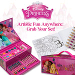 Disney Princess Kids Colouring Sets - 40 Plus Pieces Paints Colouring Pencils Crayons - Get Trend